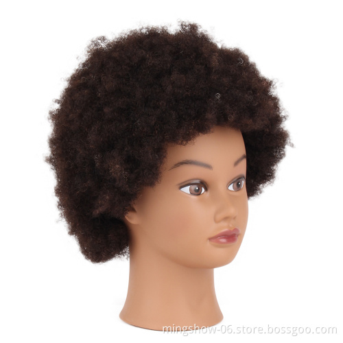 No MOQ cosmetology mannequins human hair braiding afro training mannequin dummy doll heads